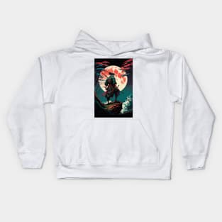 Samurai on a Cliff Kids Hoodie